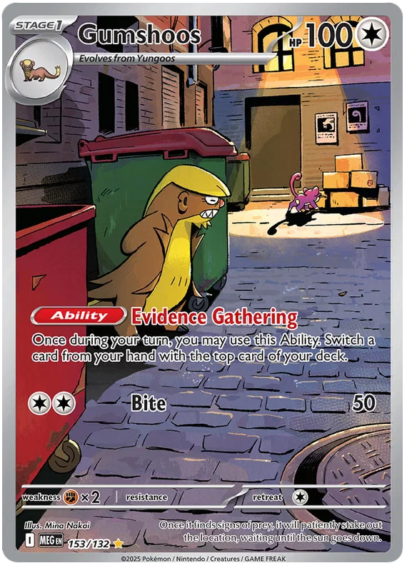 Gumshoos (153/132) Illustration Rare - Mega Evolution