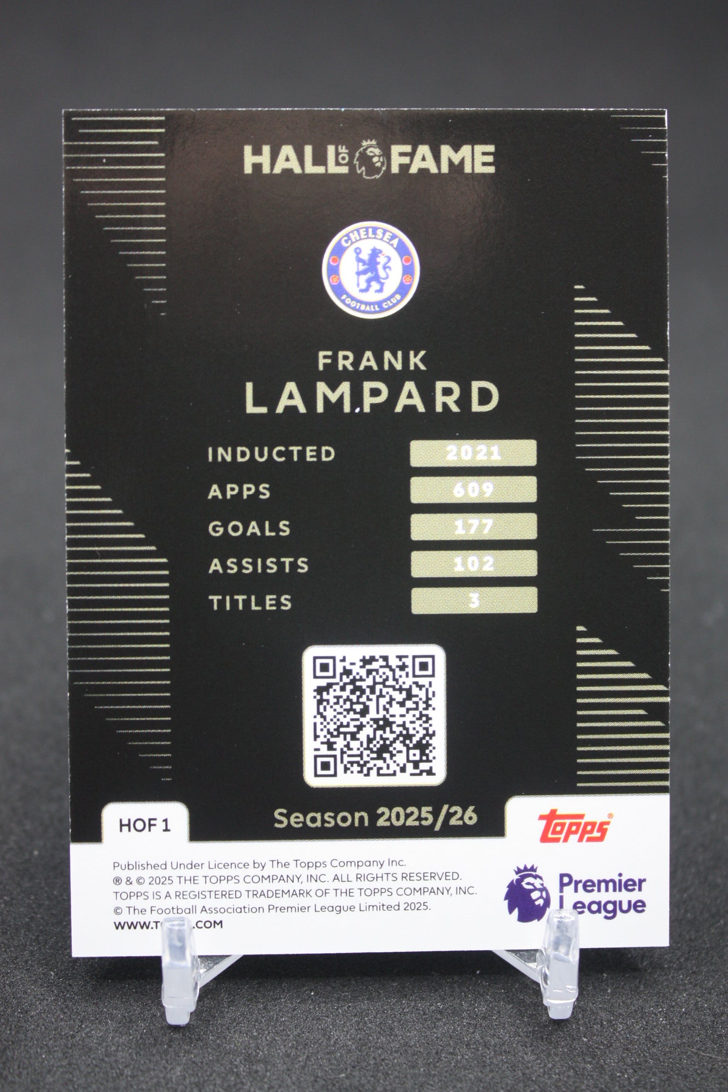 2025/26 Frank Lampard Chelsea PL Hall Of Fame Icons #HOF1
