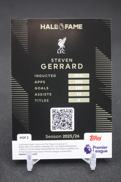 2025/26 Steven Gerrard Liverpool FC PL Hall Of Fame Icons #HOF2