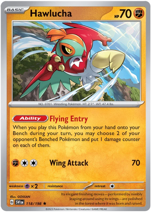 Hawlucha Holo (118/198) - Scarlet & Violet