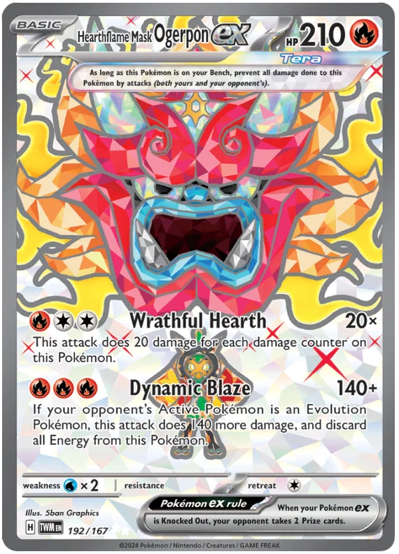 Hearthflame Mask Ogerpon ex (192/167) Ultra Rare - Twilight Masquerade