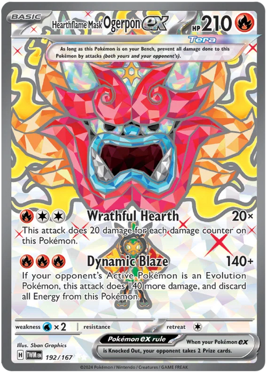 Hearthflame Mask Ogerpon ex (192/167) Ultra Rare - Twilight Masquerade