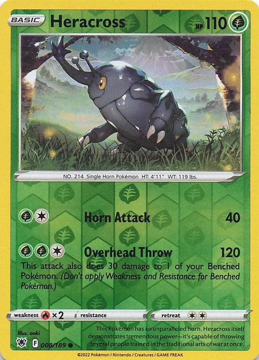Heracross Reverse Holo (008/189) - Astral Radiance