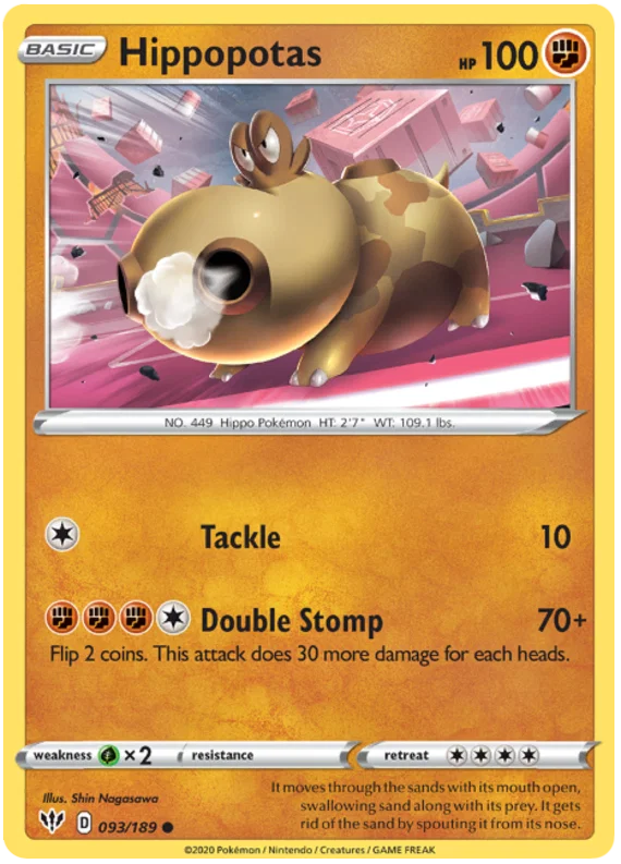 Hippopotas (093/189) - Darkness Ablaze