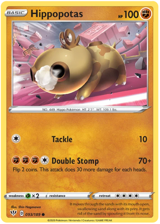Hippopotas (093/189) - Darkness Ablaze