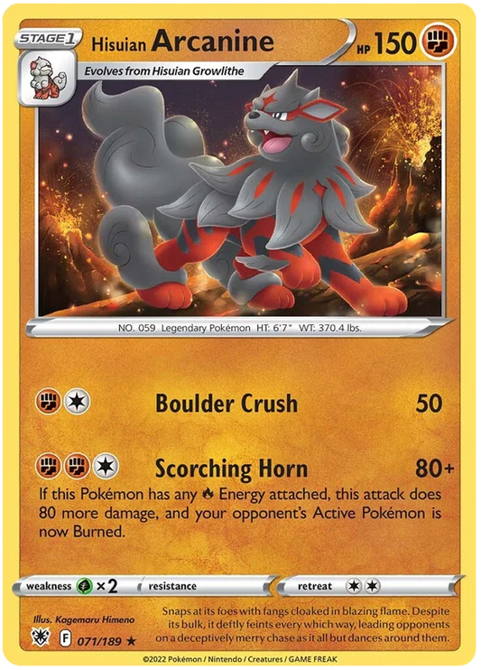 Hisuian Arcanine (071/189) - Astral Radiance