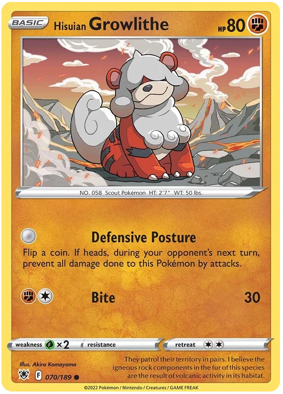 Hisuian Growlithe (070/189) - Astral Radiance