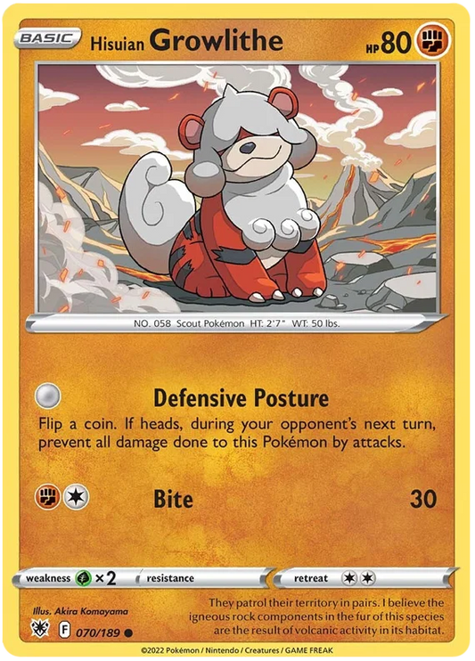 Hisuian Growlithe (070/189) - Astral Radiance