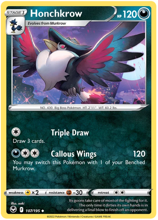 Honchkrow (107/195) - Silver Tempest