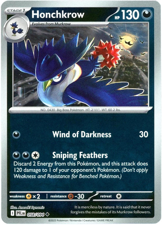 Honchkrow Reverse Holo (058/094) - Phantasmal Flames