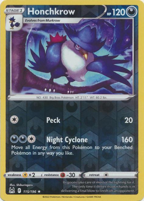 Honchkrow Reverse Holo (115/196) - Lost Origin