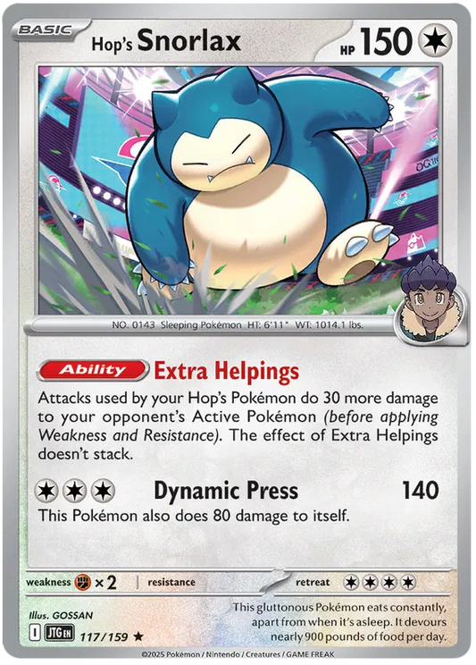 Hop's Snorlax Holo (117/159) - Journey Together
