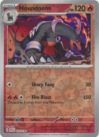 Houndoom Reverse Holo (034/198) - Scarlet & Violet