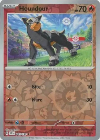 Houndour Reverse Holo (033/198) - Scarlet & Violet