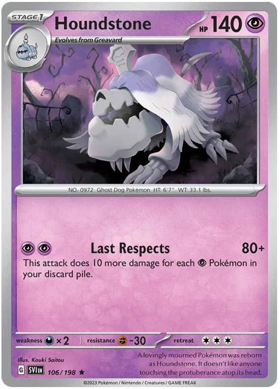 Houndstone Holo (106/198) - Scarlet & Violet