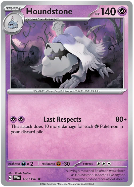 Houndstone Holo (106/198) - Scarlet & Violet