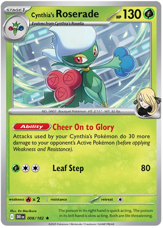 Cynthia's Roserade [Holo] (008/182) - Destined Rivals
