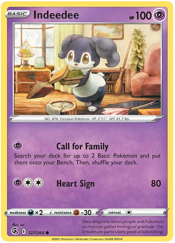 Indeedee [Reverse Holo] (127/264) - Fusion Strike