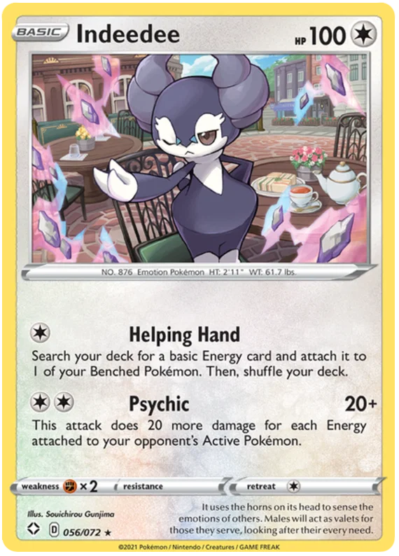 Indeedee [Reverse Holo] (056/072) - Shining Fates