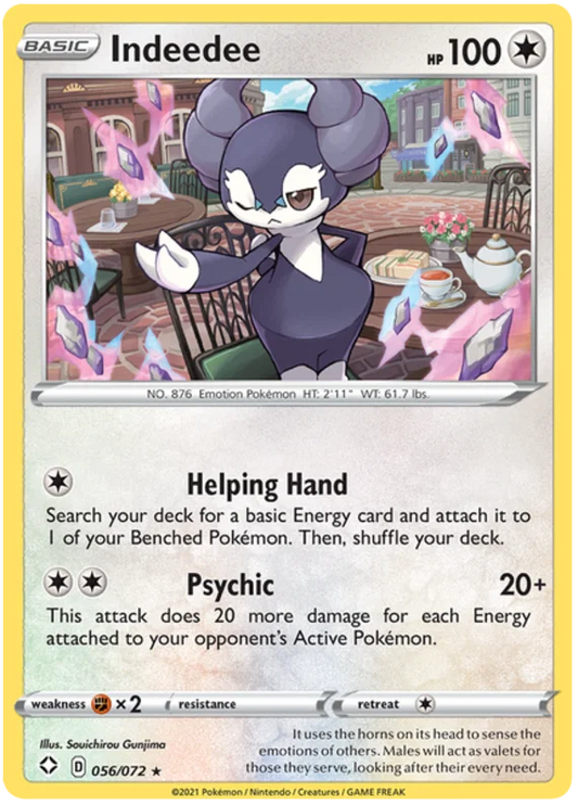 Indeedee [Reverse Holo] (056/072) - Shining Fates