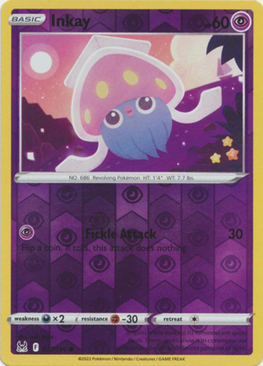 Inkay Reverse Holo (077/196) - Lost Origin