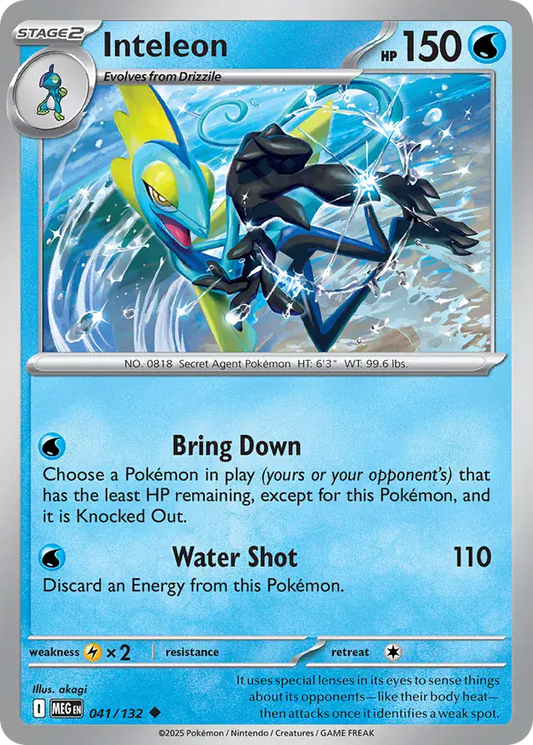 Inteleon [Reverse Holo] (041/132) - Mega Evolution
