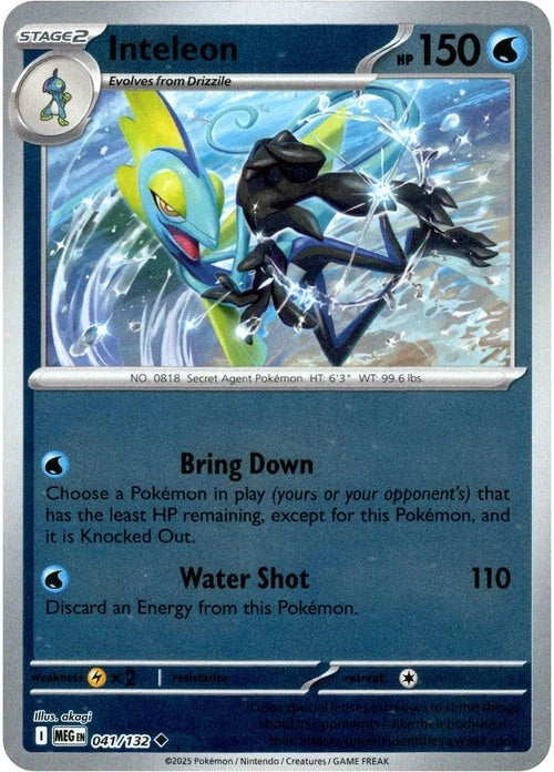Inteleon Reverse Holo (041/132) - Mega Evolution