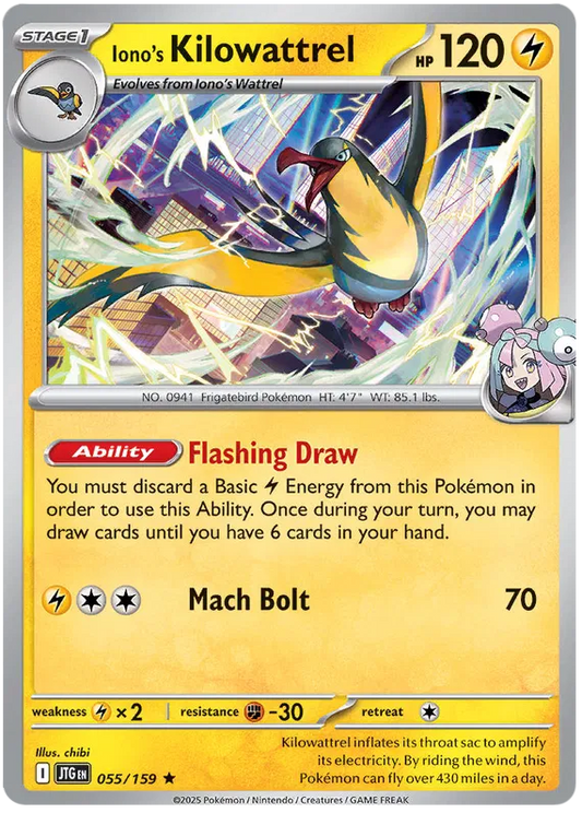 Iono's Kilowattrel Holo (055/159) - Journey Together