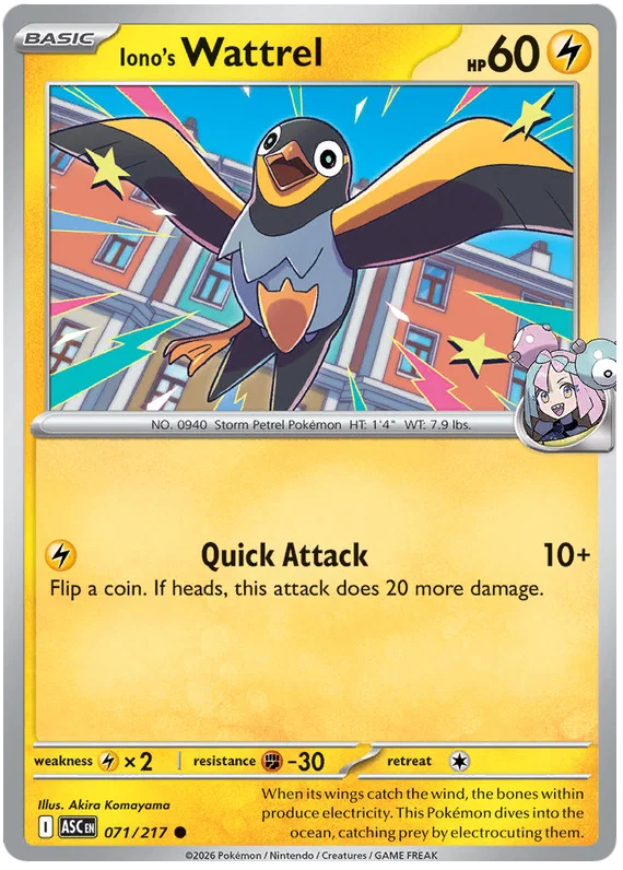 Iono's Wattrel (071/217) - Ascended Heroes
