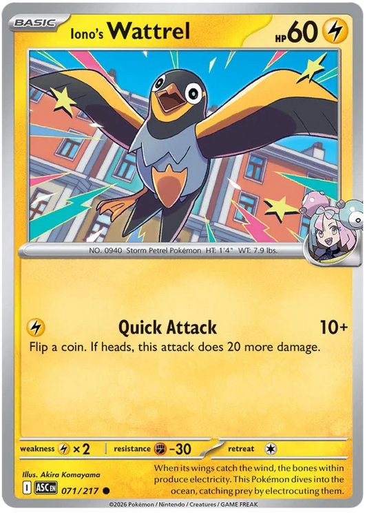 Iono's Wattrel (071/217) - Ascended Heroes