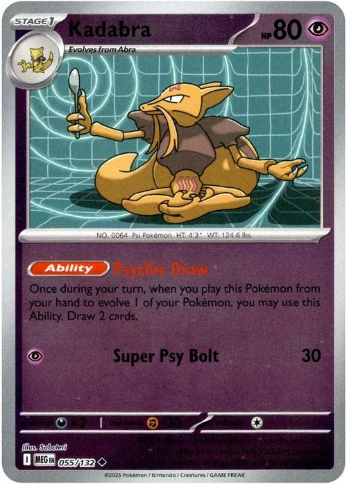 Kadabra Reverse Holo (055/132) - Mega Evolution