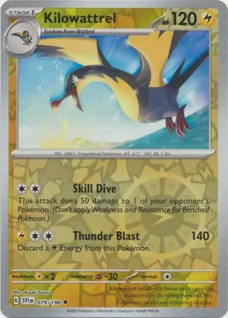 Kilowattrel Reverse Holo (079/198) - Scarlet & Violet