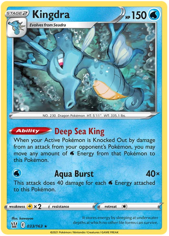 Kingdra [Reverse Holo] (033/163) - Battle Styles