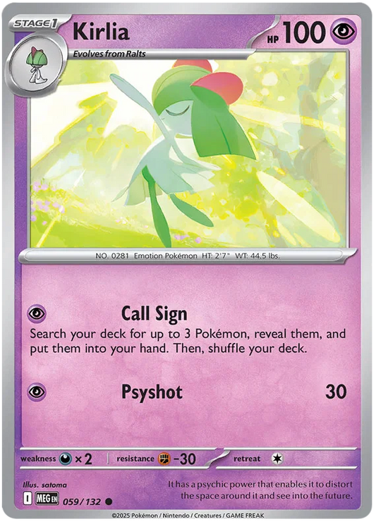Kirlia [Reverse Holo] (059/132) - Mega Evolution
