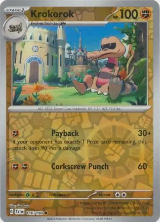 Krokorok Reverse Holo (116/198) - Scarlet & Violet