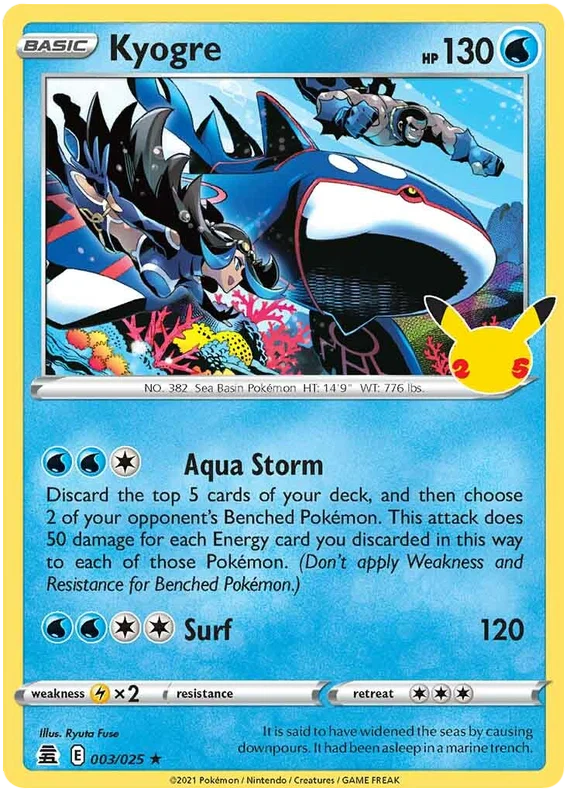 Kyogre (003/025) - Celebrations