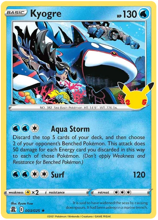 Kyogre (003/025) - Celebrations
