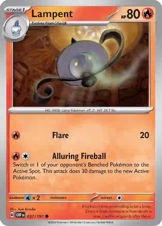 Lampent (037/197) - Obsidian Flames