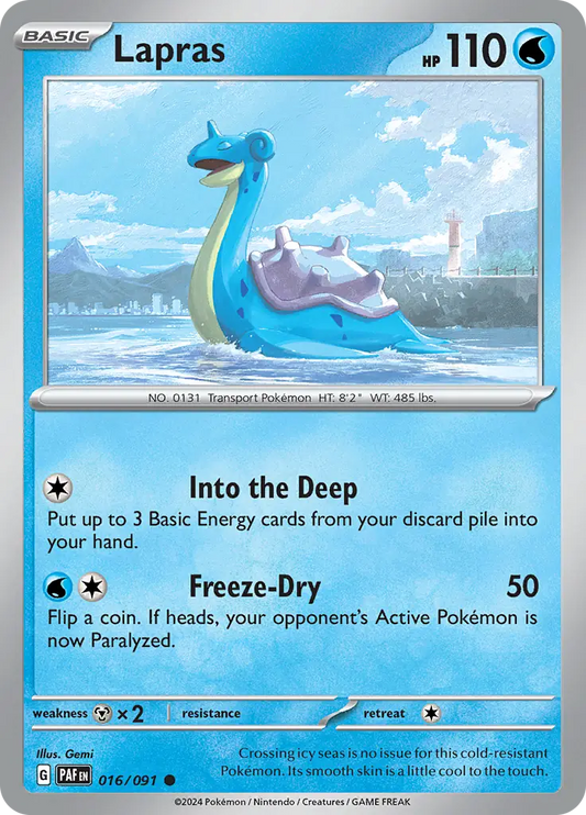 Lapras (016/091) - Paldean Fates