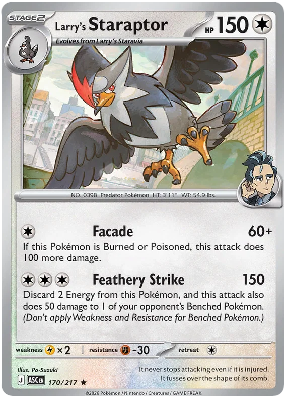 Larry's Staraptor [Holo] (170/217) - Ascended Heroes