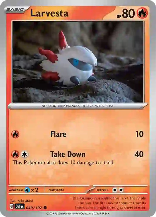 Larvesta (040/197) - Obsidian Flames