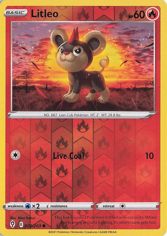 Litleo Reverse Holo (022/203) - Evolving Skies