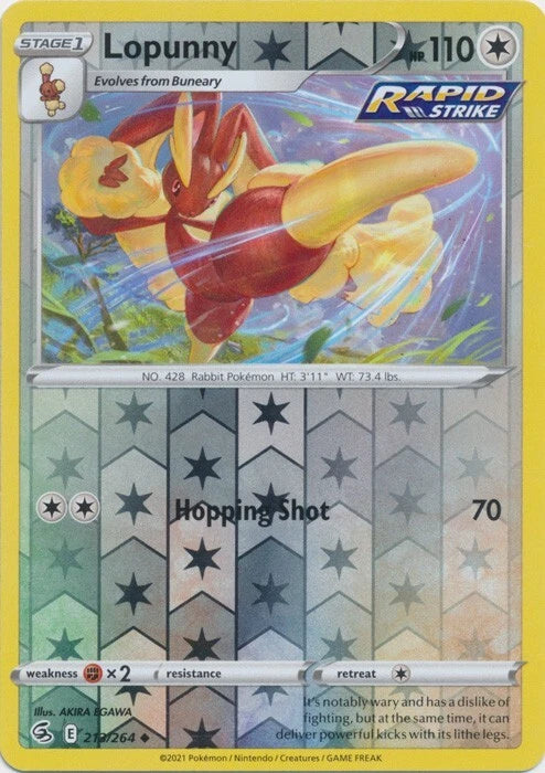 Lopunny Reverse Holo (213/264) - Fusion Strike