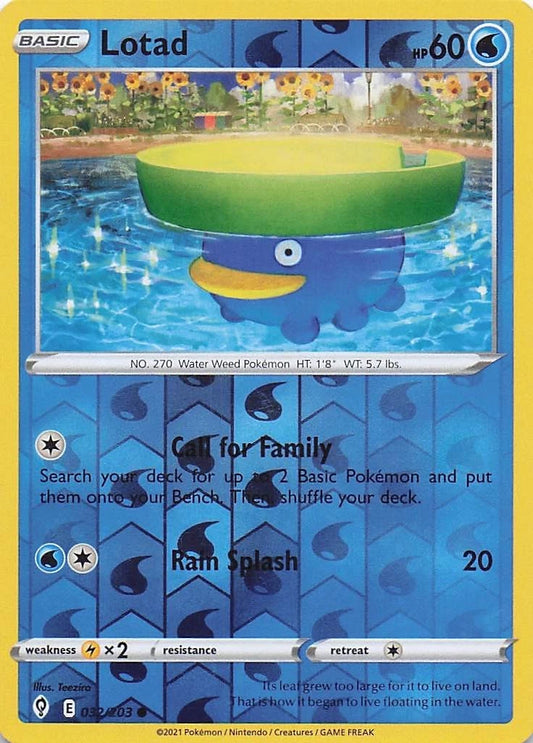 Lotad Reverse Holo (032/203) - Evolving Skies