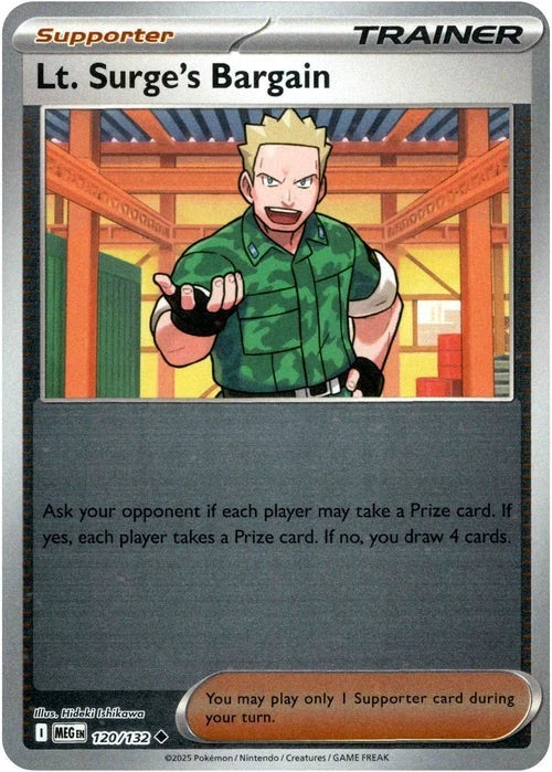 Lt. Surge's Bargain Reverse Holo (120/132) - Mega Evolution