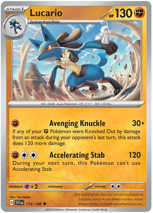 Lucario (114/198) - Scarlet & Violet