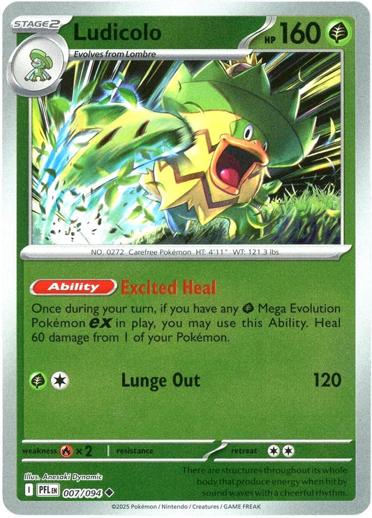 Ludicolo Reverse Holo (007/094) - Phantasmal Flames
