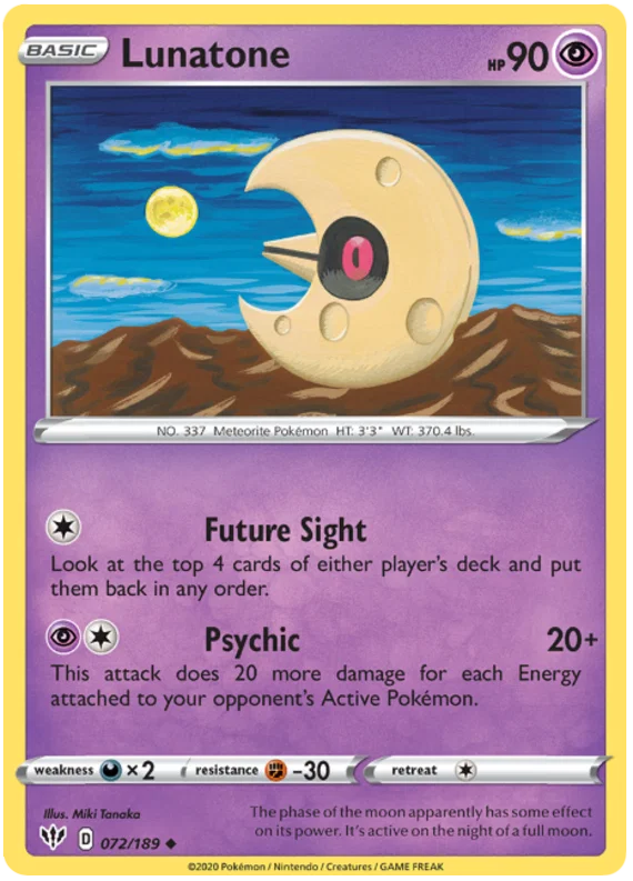 Lunatone (072/189) - Darkness Ablaze