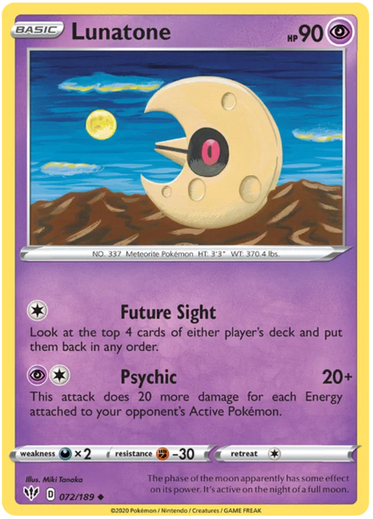 Lunatone (072/189) - Darkness Ablaze