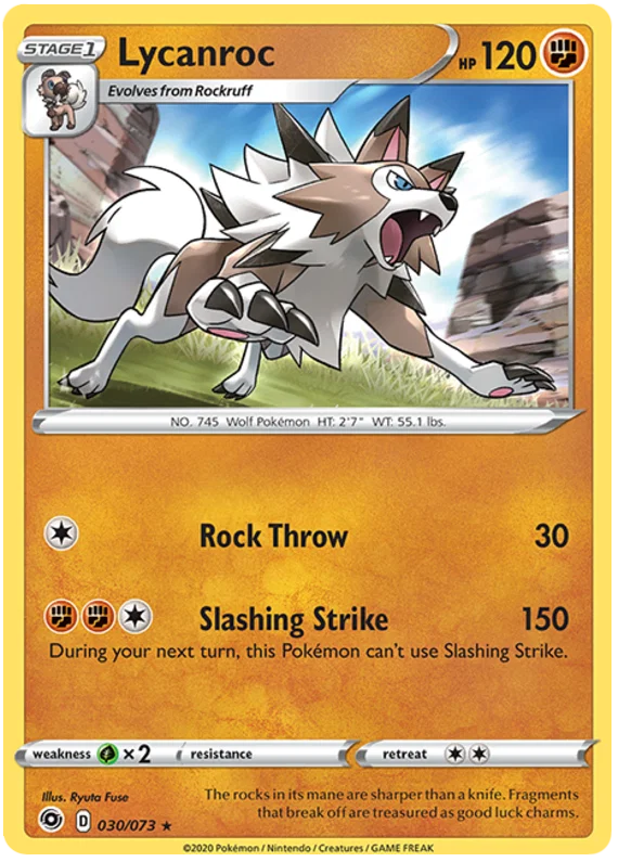 Lycanroc [Reverse Holo] (030/073) - Champion's Path